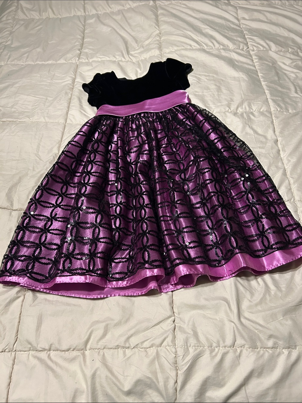 Cinderella Purple and Black Girls' Formal Dress